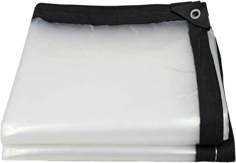 6' X 10' Clear Poly Tarp Heavy Duty with Grommets for Henhouse Porch Greenhouse