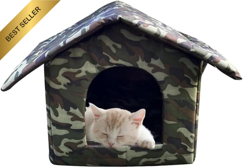 Outdoor Cat Shelter, Thickened Cat Bed, Outdoor Animal Tent, Waterproof and Cold
