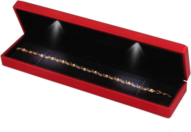 Bracelet Display Case Jewelry Gift Boxes Red W