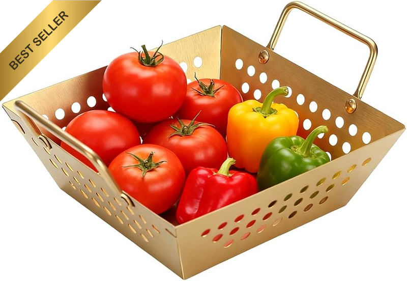 Multifunctional Fry Basket – Stainless Steel Square Basket for Snacks, Chicken,