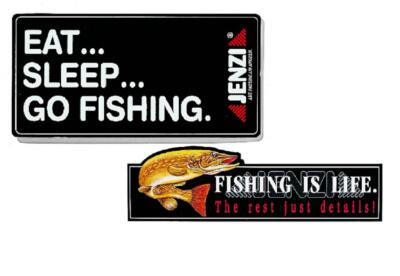 Jenzi Aufkleber Eat... Sleep... Go Fishing... + Fishing is life