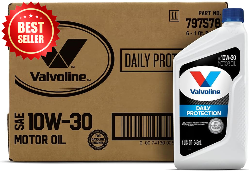 Bulk 6 x 1 QT Conventional Motor Oil 10W-30 Engine Car Truck SUV US