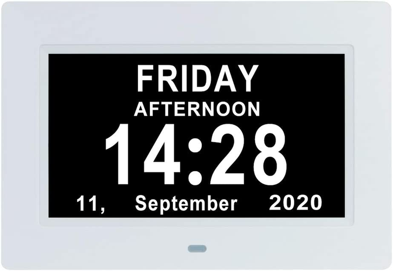 Digital Alarm Clock For Elderly 7 Inch Extra Large Day Date Time Calendar