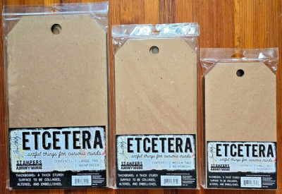 6 packs, 3 sizes Tim Holtz Stampers Anonymous ETCETERA THICKBOARD W/REINFORCERS