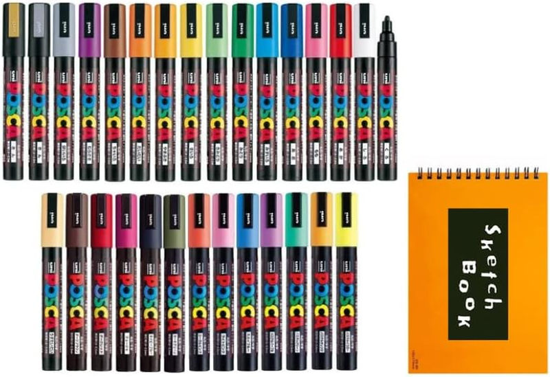 Posca Marker Acrylic Paint Pens Fine Point Tip Width 1.8-2.5Mm 29 Colors PC-5M,