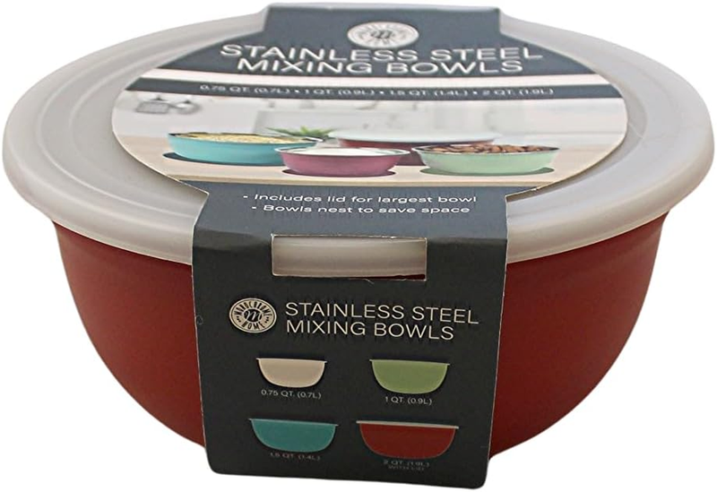 Dependable Industries Inc. Essentials 4 Piece Meal Prep Stainless Steel Mixing B