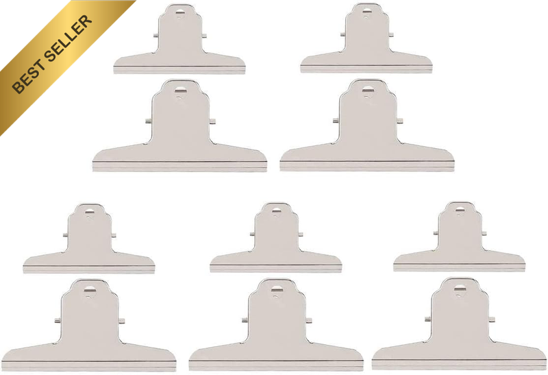 Metal Bulldog Clips Mixed Size Pack 10 Pieces 5 X 100 Mm and 5 X 145 Mm Arch-Sha