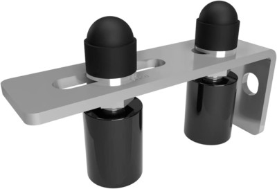 Gate Guide Adjustable - Smooth Black Nylon Double Roller & Durable Zinc Plated 9