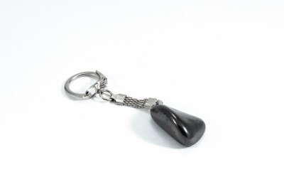 Shungite Keychain Tumbled stone EMF protection made in Karelia C60