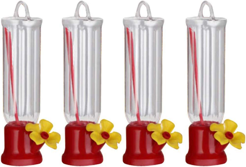 4 Pack Small Hummingbird Feeders For Outdoor 2.3oz
