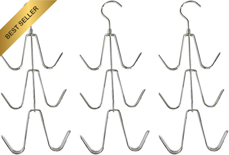 3-Pack Metal Purse Handbag Hanger, Space Saving Bag Storage Hook