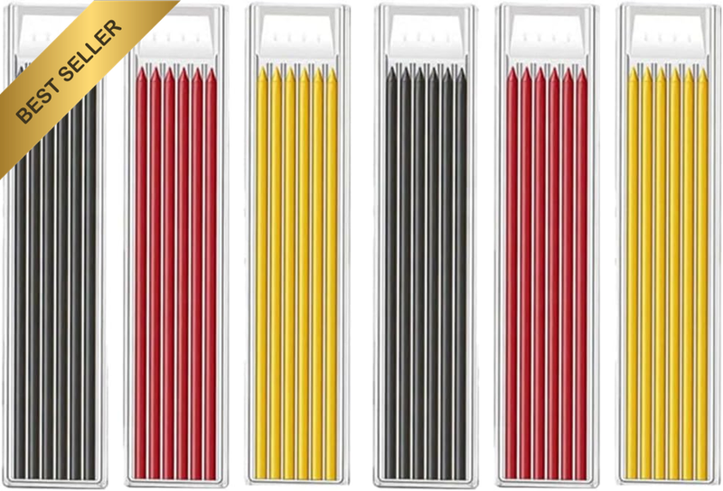 36Pcs Carpenter Construction Pencil Replacements Pica Dry Mecanical Penicil Carp