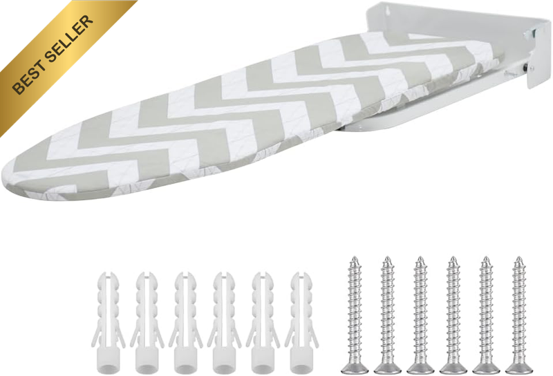 Wall Mounted Folding Ironing Board 180° Rotatable Space Saving 99x30Cm