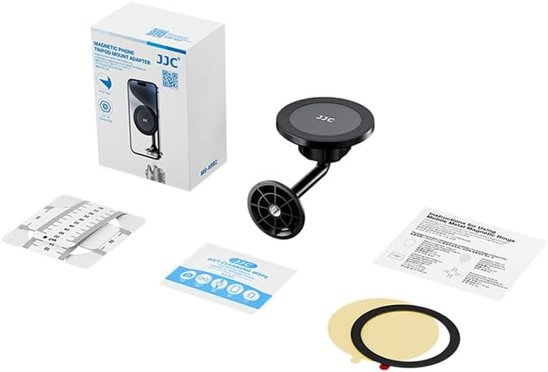 Magnetic Phone Tripod Mount Adapter with Arca Base & 1/4" Screw Hole, 60° Tilt P
