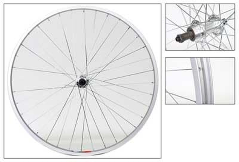 Wheel Rear 700 X 28/35 Silver, QR, Alloy QR Silver FW 5-7Sp, 14G UCP Spokes, 36H