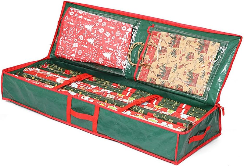 Christmas Tree Storage Bag - Extra Large, Gift Wrapping Paper Storage Container,