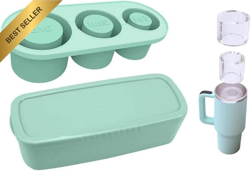 Stanly Large Ice Cube Tray for Stanlys Cup Tumbler, Silicone Ice Trays with Lid