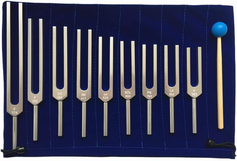Solfeggio Tuning Fork Set - 9 Tuning Forks - Perfect For Dna Healing, Chakra, So