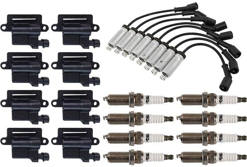 Ignition Coil Plugs Spark Wires Kit for 2001-2006 Chevy Silverado 2500 HD 6.0L