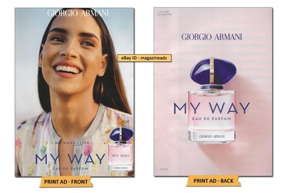 $3.00 PRINT AD - GIORGIO ARMANI Fragrances 2022 ADRIA ARJONA 2-Pages