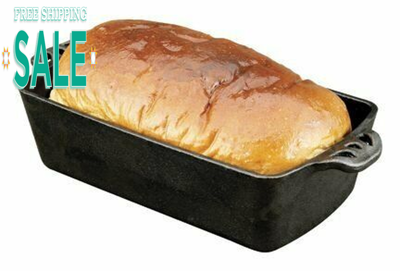 Bakeware Bread Seasoned Baking Dish Kitchen Dining Loaf Pans Cookware Cast Iron