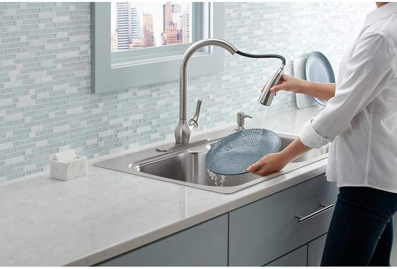 K-R78035-SD-VS Barossa Kitchen Sink Faucet, Vibrant Stainless