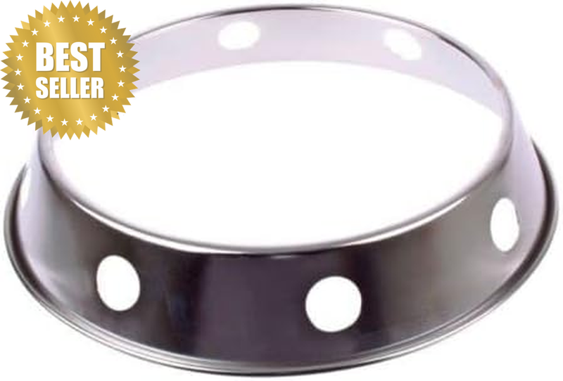 Wok Ring Chrome Plated Steel round Bottom Sir Fry Holder