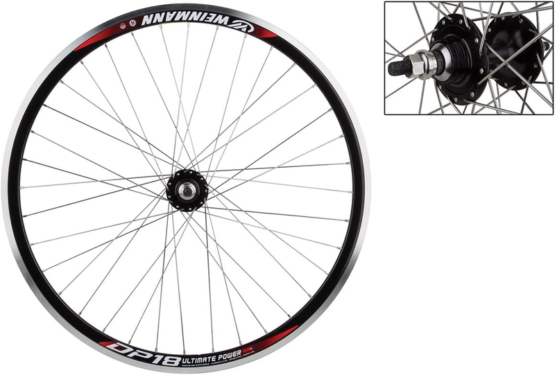 Weinmann DP18 Rear Wheel - 700C, 36H, Fixie/Freewheel, MSW, Black/Black/Silver