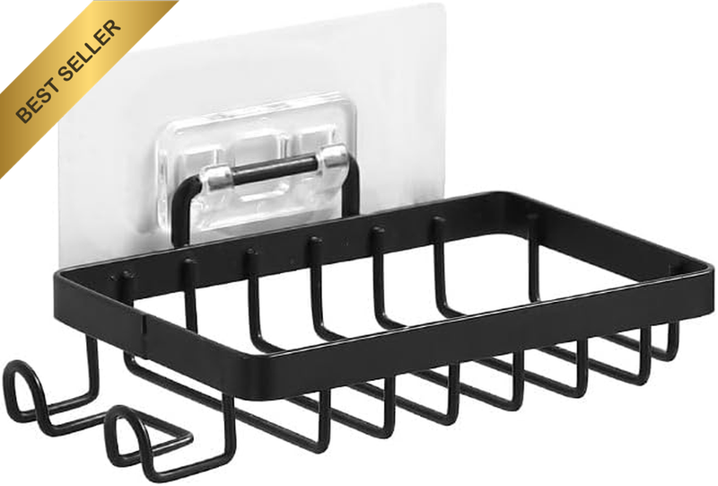 Soap Dish for Shower, Wall Self Draining Adhesive Hanging Stainless Steel Bathro