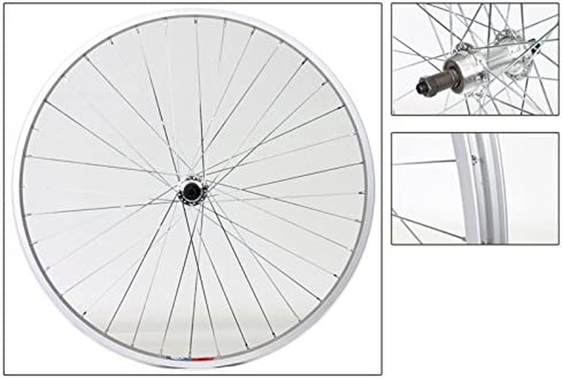 Wheel Rear 700 X 28/35 Silver, QR, Alloy QR Silver FW 5-7Sp,