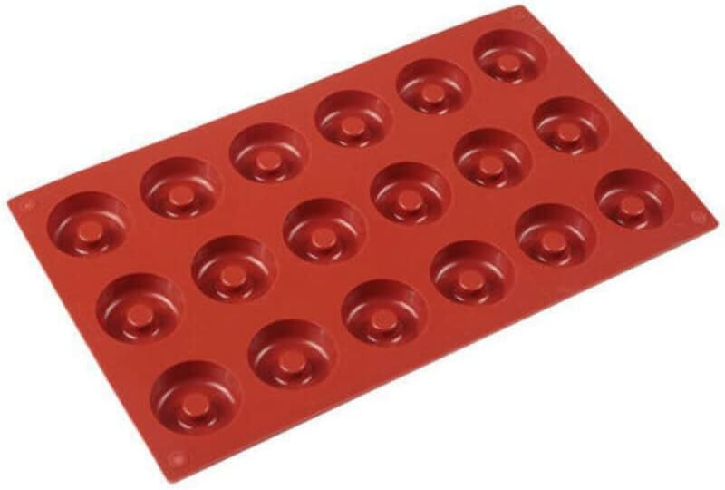 18 Cavity Mini Donut Doughnut Chocolate Pan Tray Silicone Mold Baking Cake Mould
