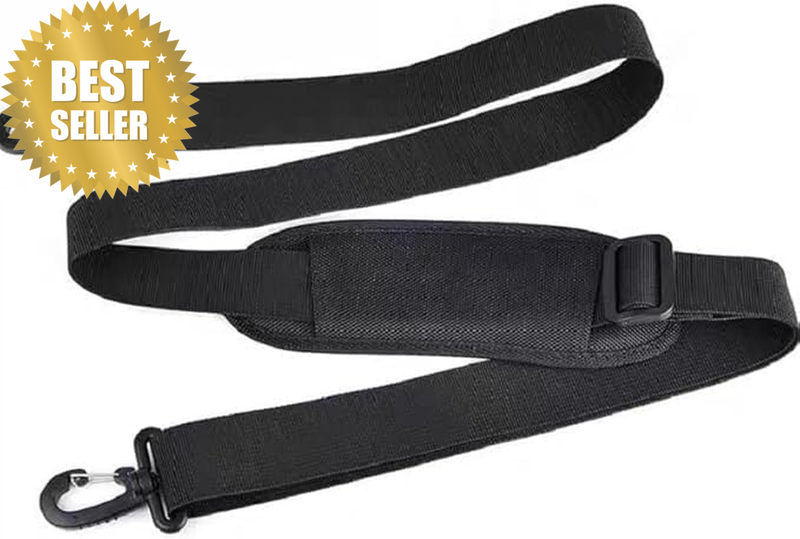 Shoulder Strap with Fixed Pad and Dual Balanced Buckles Adjustable Replacement S