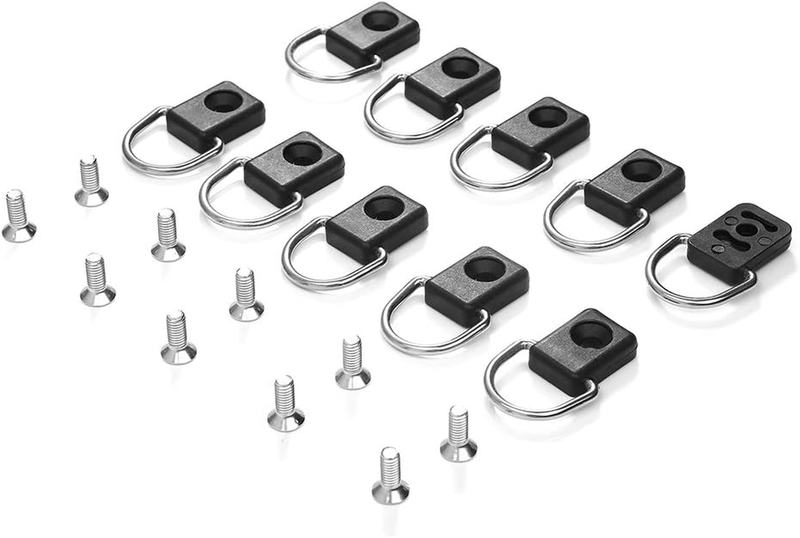 10Pcs Kayak Fishing Rigging D Ring with M6 Screws for Black Canoe Bungee Kit Ac