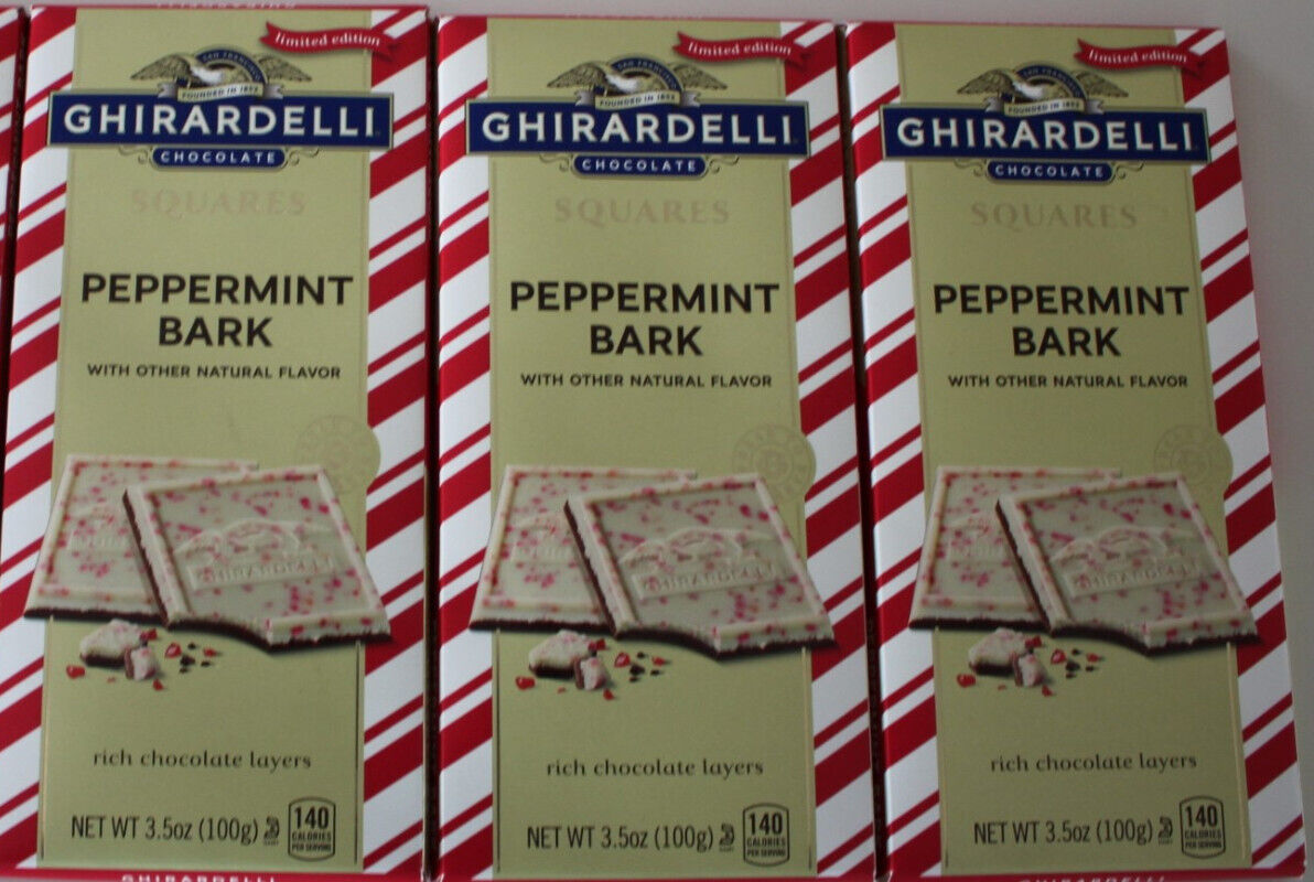 Ghirardelli 3-PACK Peppermint Bark Rich Chocolate Layers Lar
