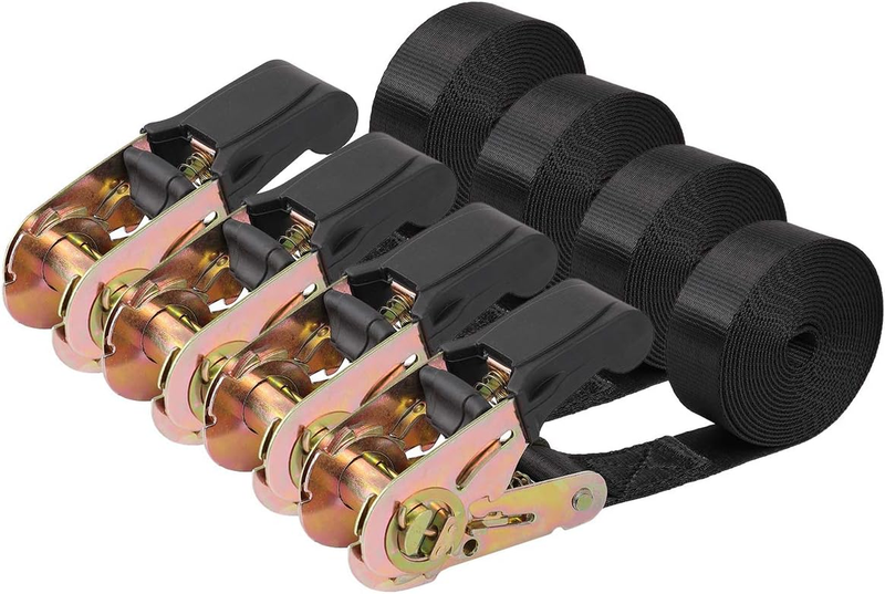 Endless Ratchet Tie down Straps Heavy Duty Cargo Tie Downs, Sturdy Nylon Black S