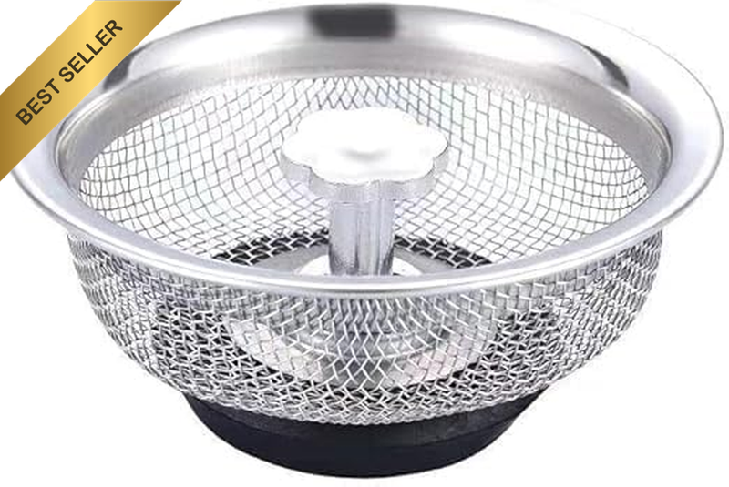 Sink Strainer - Kitchen Sink Strainer Stopper Filter, Plug - Stainless Steel Kit