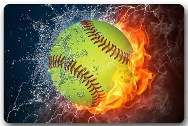 S Funny Yellow Softball Comfy Funny Bed Blanket