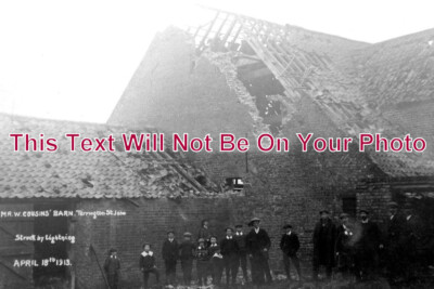 NF 1374 - Lightning Strike W Cousins Barn, Terrington St John, Norfolk 1913