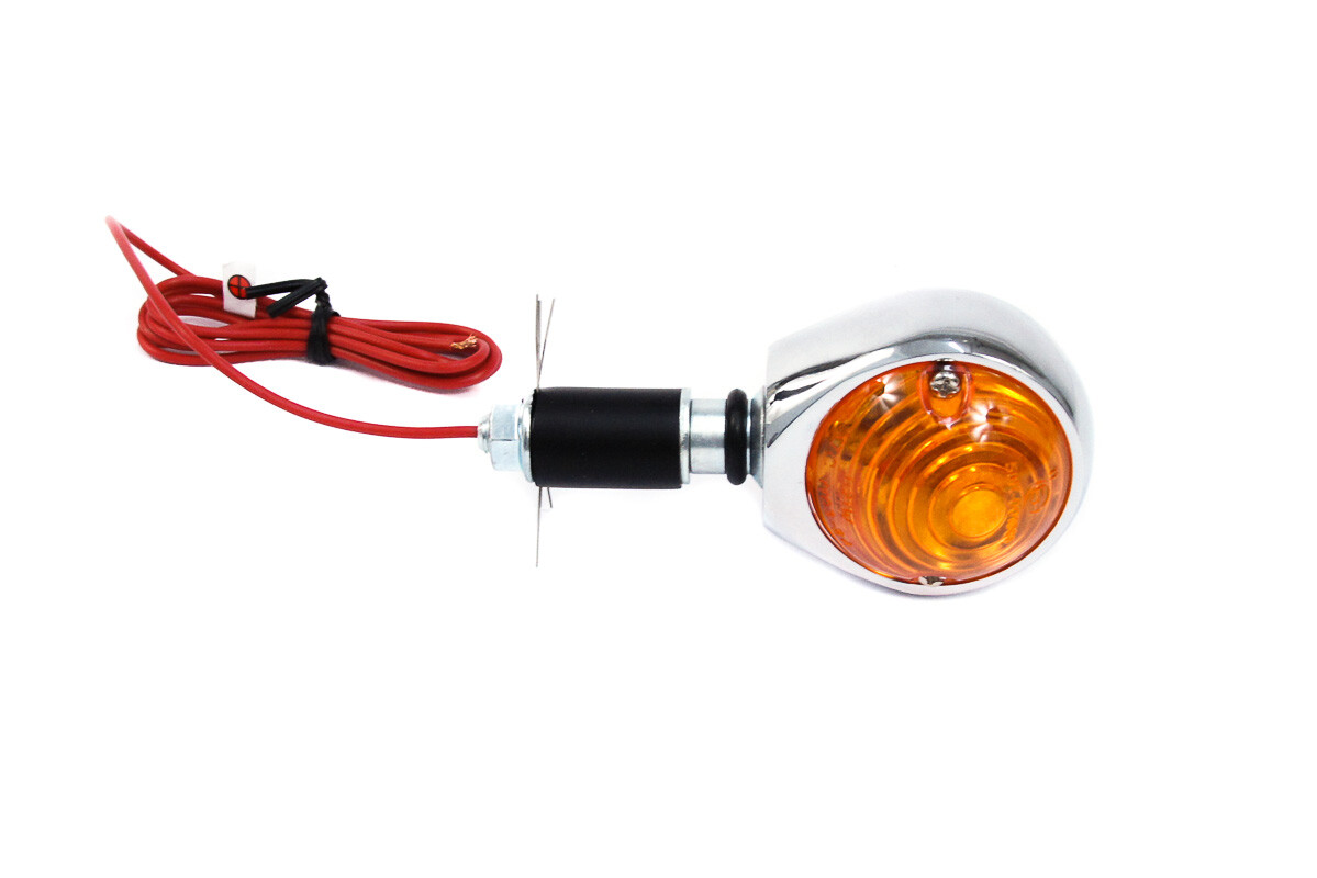 Blinker Ochsenauge für 22 mm Lenker - verchromt