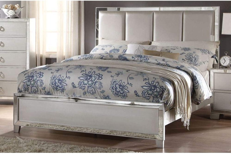 With Mirrored Headboard And Footboard, Deluxe Pu U