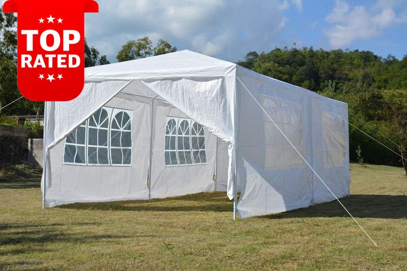 6x3M 6 Panels Party Tent UV Protection Water Resistant Easy Fold Steel Frame