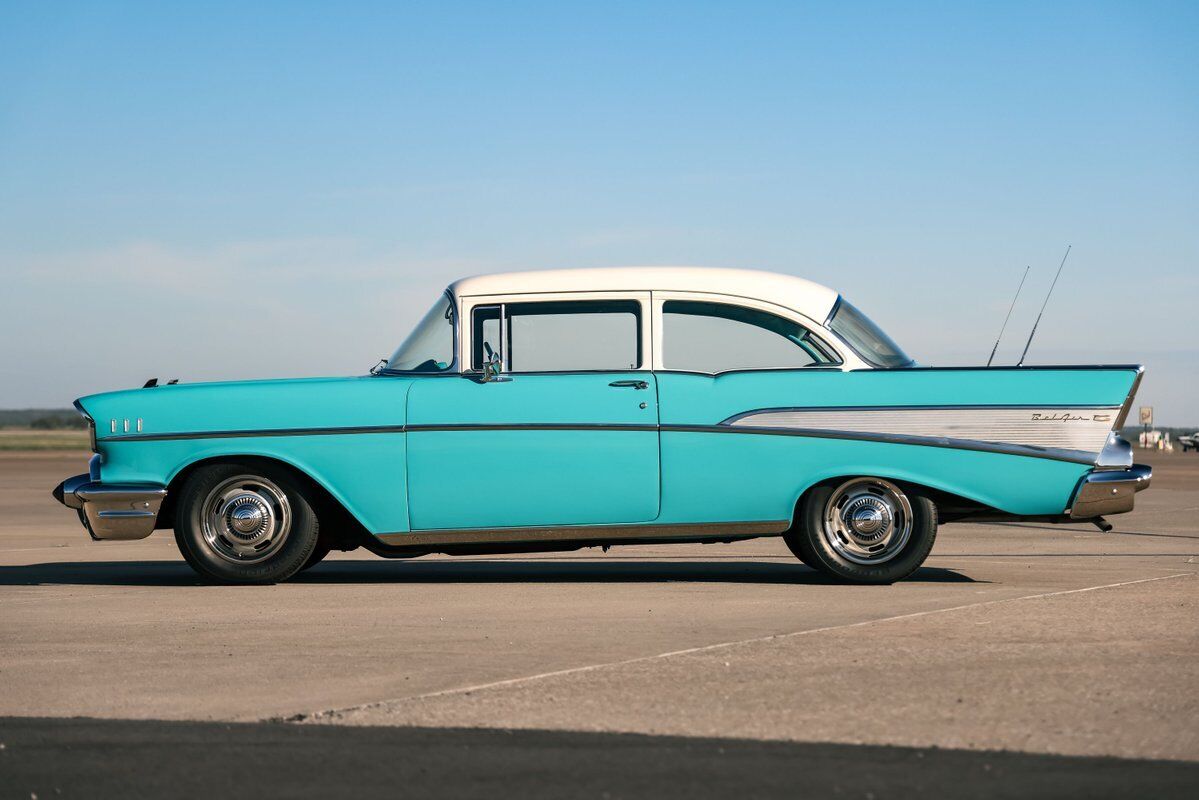 1957 Chevrolet Bel Air  66471 Miles Turquoise Coupe 283ci V8 200-4R Overdrive Au