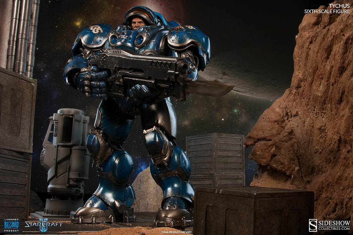 サイドショウスタークラフト2タイカス1/6 Rare Sideshow Starcraft 2 1/6 Scale Tychus Figure Brand New