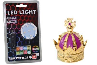 Set Goldkrone Lufterfrischer mit RGB LED-Beleuchtung 5V USB-Anschluss Lavendel -