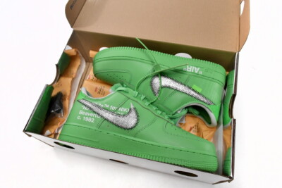 Mens Size Nike Air Force 1 Low x OFF-WHITE Green 2018