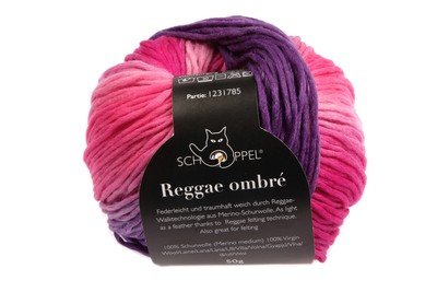 159  / KG) Schoppel Wool 50g Reggae Ombre Gorgeous Soft Colour 2517 Pink Affaire