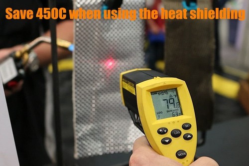 Embossed Aluminium 12'' x 20'' Fit Car Exhaust Heat Shield Set  1800F Continuous