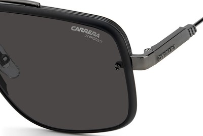 Pre-owned Carrera Glory Ii Sunglasses Men 0003 Matte Black Rectangle 59mm & Authentic In Gray