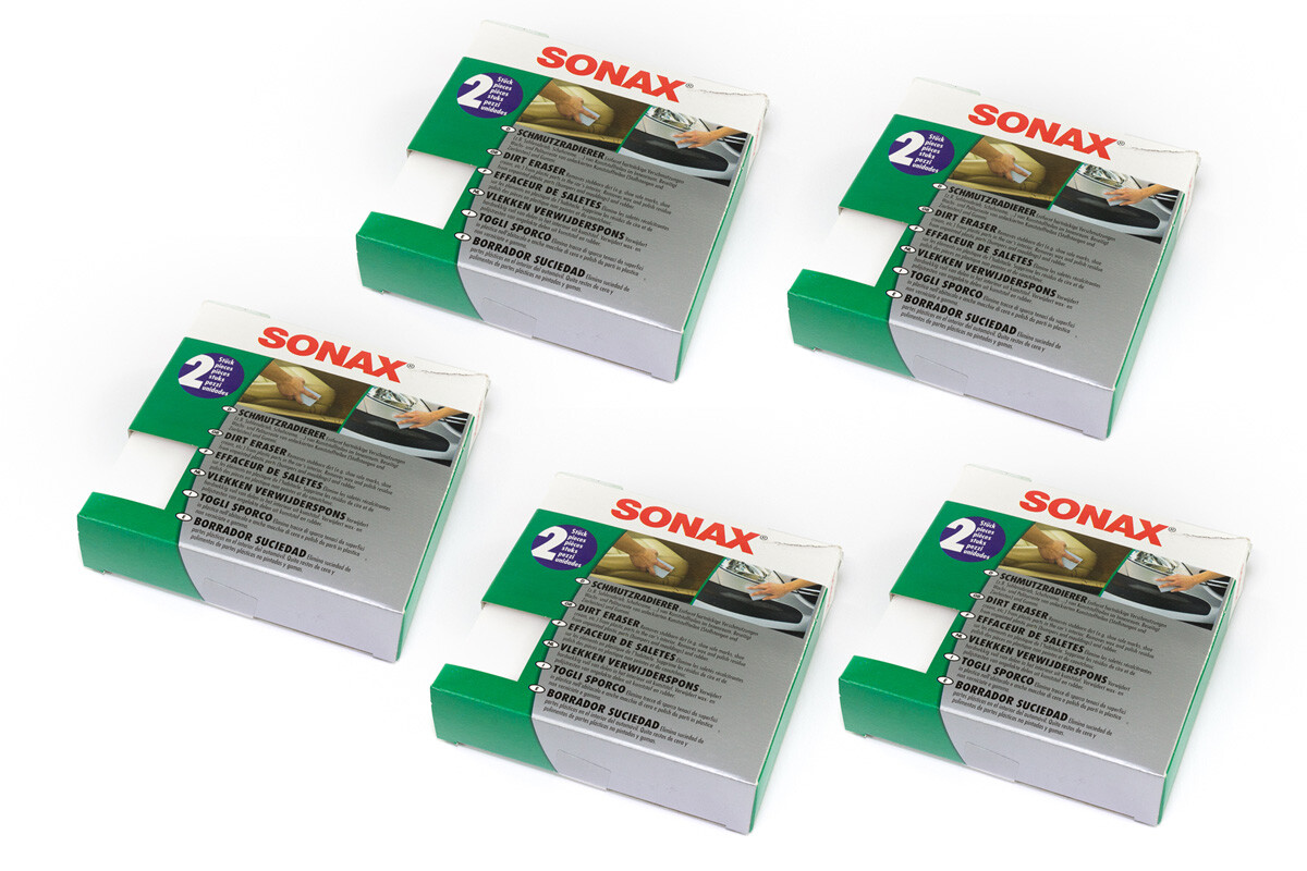 SONAX Schmutz Radierer 10 Stück Spezialschwamm Wachs Politur Entferner Reiniger