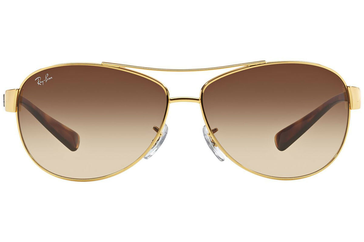 Ray-Ban Gradient Brown Lenses Gold Frame Unisex Sunglasses